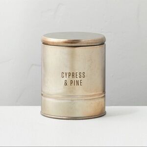 Hearth & Hand Cypress & Pine Metal Canister - Silver